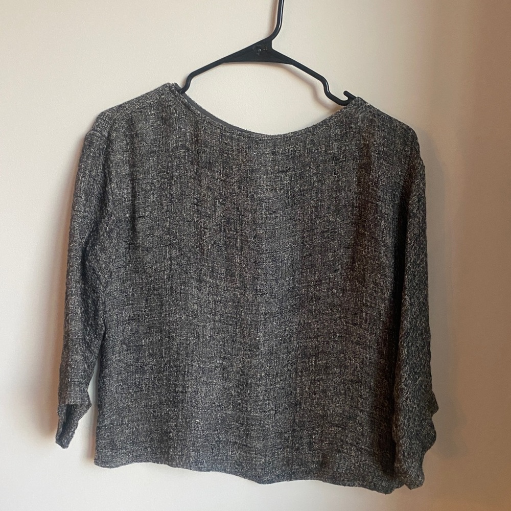 Eileen Fisher linen blend crop top